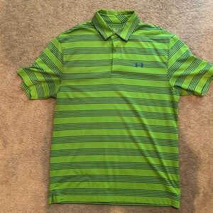 Under Armour Playoff Polo - Green / Blue - Medium (M)